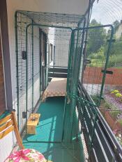 A catio on a balcony