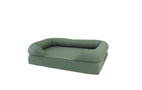 A medium 36 memory foam bolster bed in green