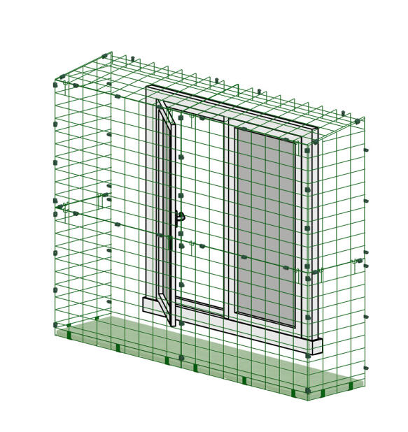 Catio outdoor cat tunnel window box with casement window